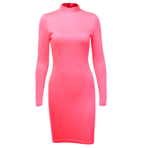 Hosszú ujjú, csupasz hátú női ruha többféle színben