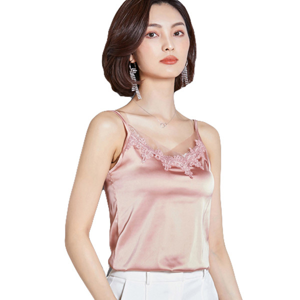 Modern női felső vékony pántokkal és csipkével