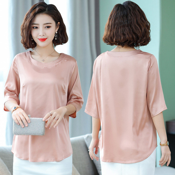 Bluză de damă modernă în patru culori cu mâneci 3/4