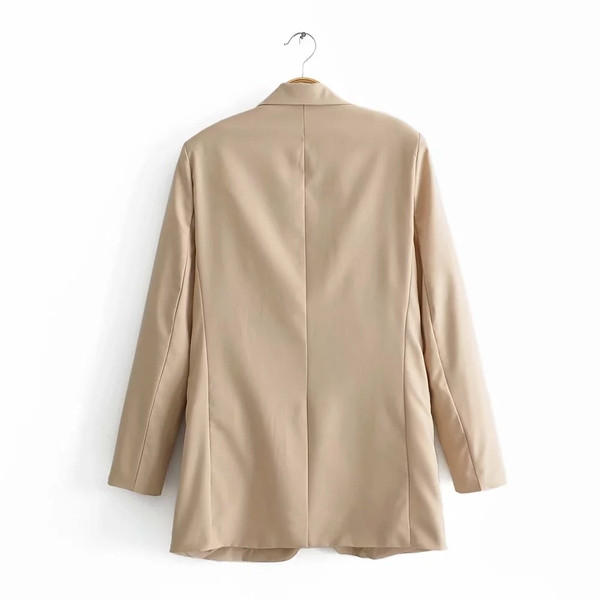 Geaca dama - model lung in culoare bej