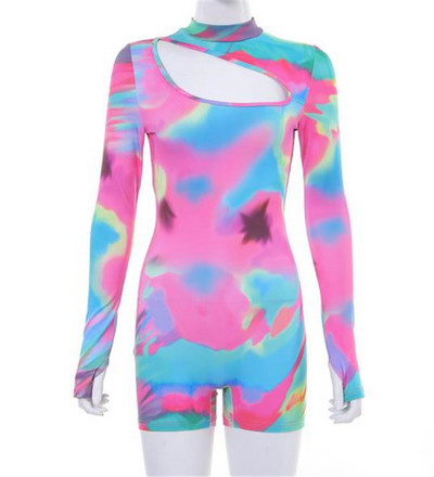 Salopeta de dama colorata Model subtire cu maneci lungi