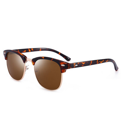 Модерни мъжки слънчеви очила с кръгла форма в няколко цвята 