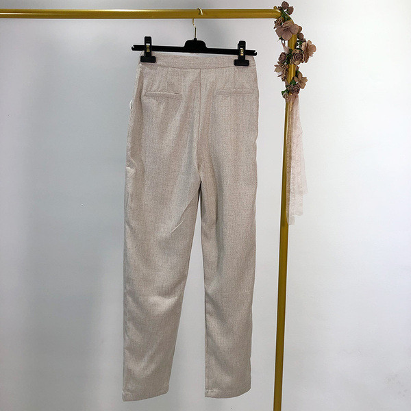 Дамски дълъг панталон с висока талия 