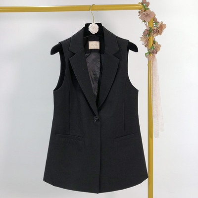 Vesta eleganta de dama in gri si negru