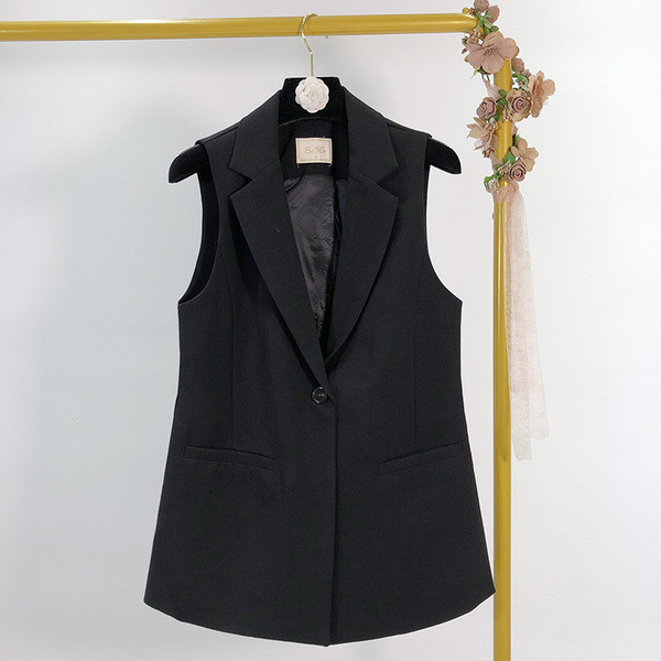 Vesta eleganta de dama in gri si negru