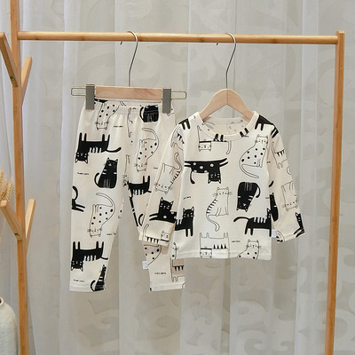 Model nou de pijamale pentru copii in doua parti pentru baieti - mai multe culori