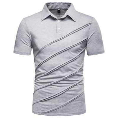 Alkalmi férfi póló klasszikus gallérral és gombokkal több színben