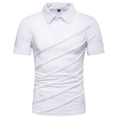 Alkalmi férfi póló klasszikus gallérral és gombokkal több színben