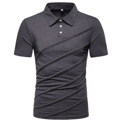 Alkalmi férfi póló klasszikus gallérral és gombokkal több színben