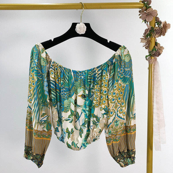 Női blúz csupasz váll - széles modell