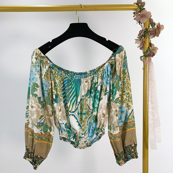 Női blúz csupasz váll - széles modell