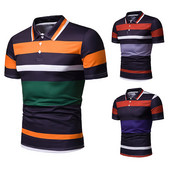 Tricou casual barbatesc cu guler clasic in mai multe culori