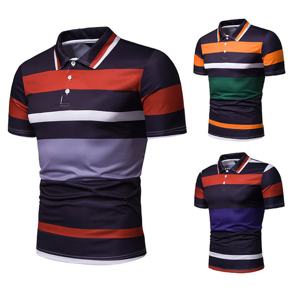 Tricou casual barbatesc cu guler clasic in mai multe culori