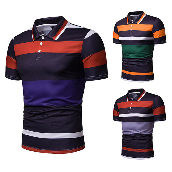 Tricou casual barbatesc cu guler clasic in mai multe culori