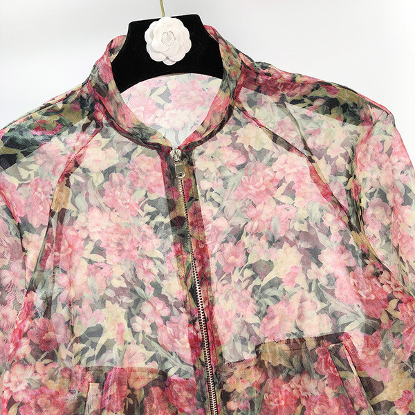 Jachetă subțire de primăvară-toamnă cu legături în talie și fermoar