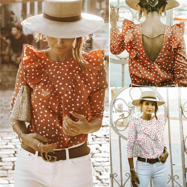 Cămașă modernă de damă cu mâneci lungi și decolteu O în două culori