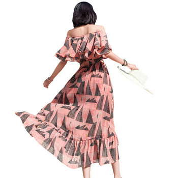 Rochie de dama moderna - model croiat cu maneci scurte