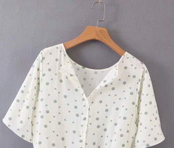 Női ruha modell rövid ujjú fehér színben