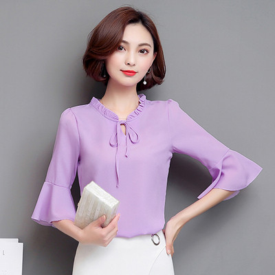 Bluza de dama actuala in mai multe culori cu cravate