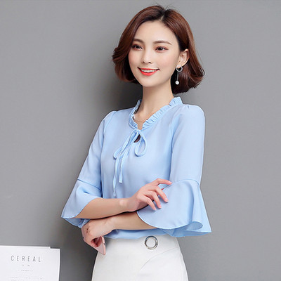 Bluza de dama actuala in mai multe culori cu cravate