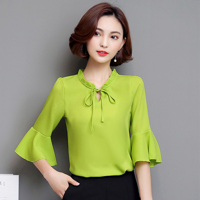 Bluza de dama actuala in mai multe culori cu cravate