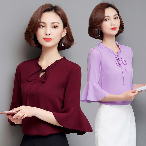 Bluza de dama actuala in mai multe culori cu cravate