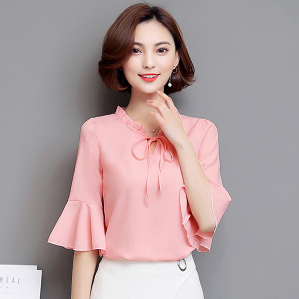 Bluza de dama actuala in mai multe culori cu cravate