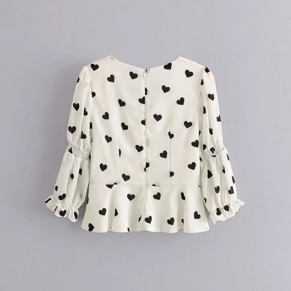 Új modell modern női ing V-nyakú fehér színben