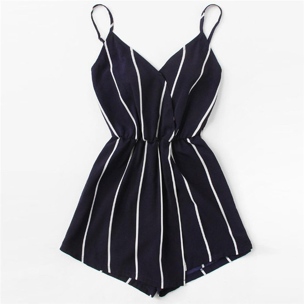 Salopetă de damă elegantă, cu decolteu adânc, de culoare neagră