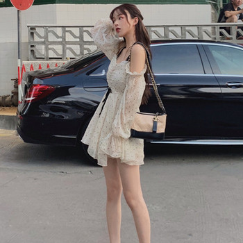 Női modern rövid ruha, hosszú ujjal