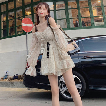 Női modern rövid ruha, hosszú ujjal