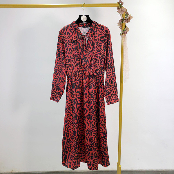 Rochie lunga de dama cu imprimeu animal