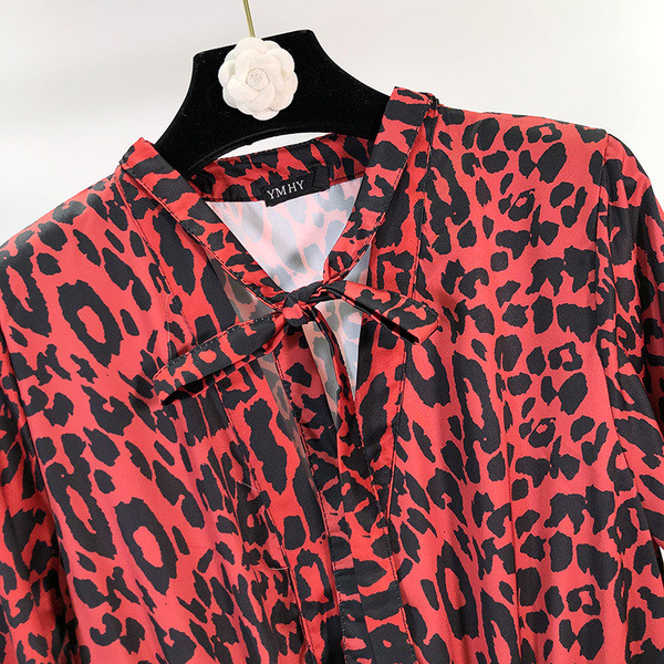 Rochie lunga de dama cu imprimeu animal