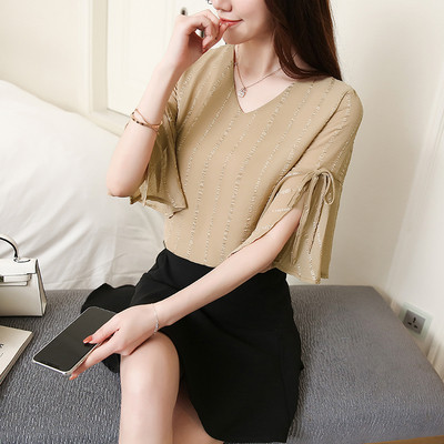 Bluza de dama moderna in patru culori cu cravate