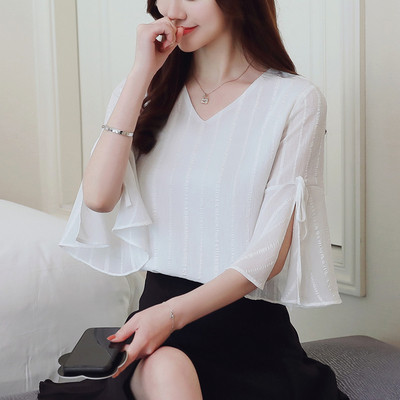 Bluza de dama moderna in patru culori cu cravate