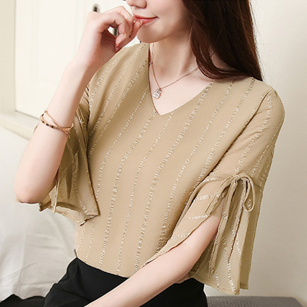 Bluza de dama moderna in patru culori cu cravate