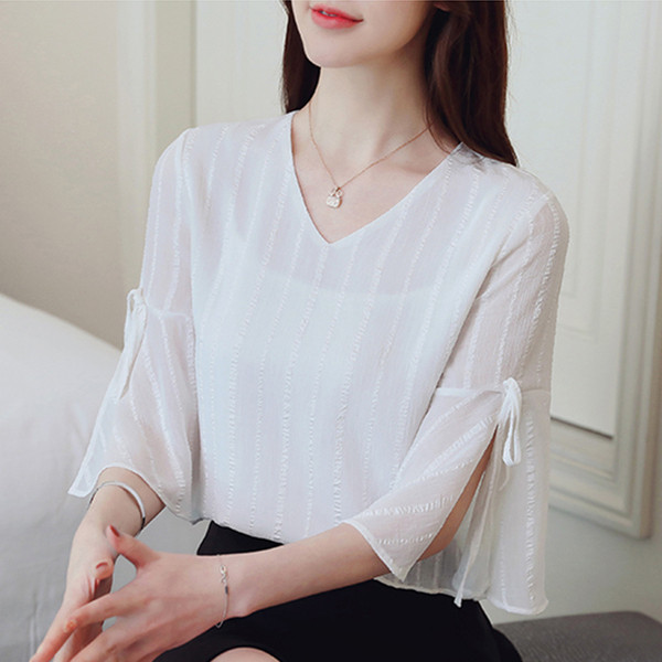 Bluza de dama moderna in patru culori cu cravate