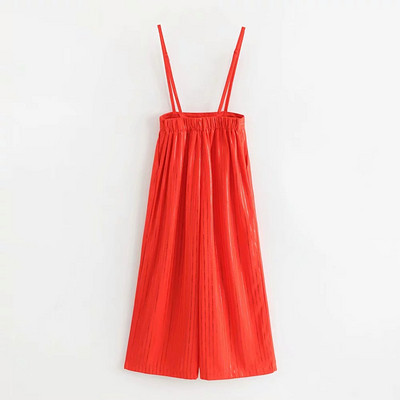 Női nadrág - széles modell piros és fekete színben