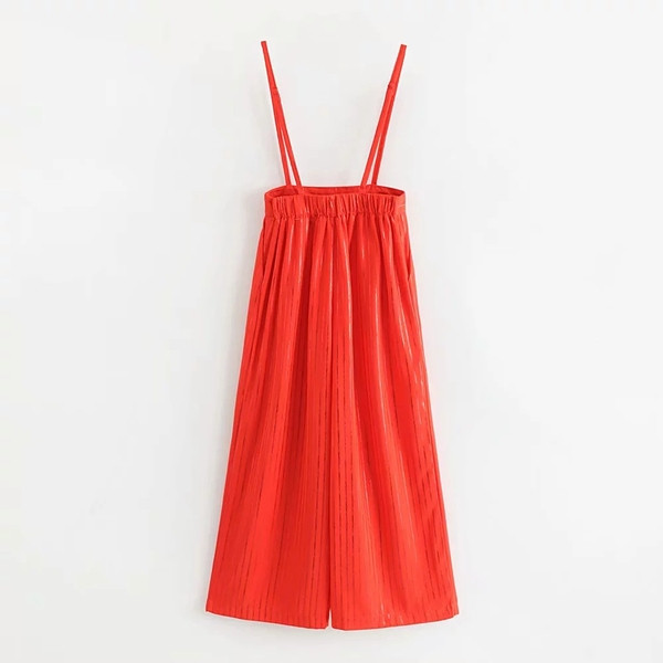 Női nadrág - széles modell piros és fekete színben