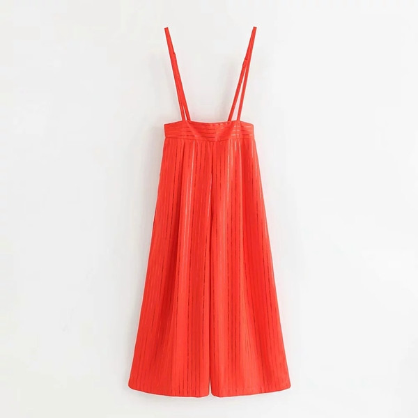 Női nadrág - széles modell piros és fekete színben