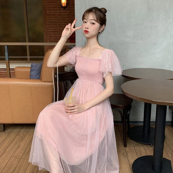 Rochie casual de dama cu maneci scurte in doua culori