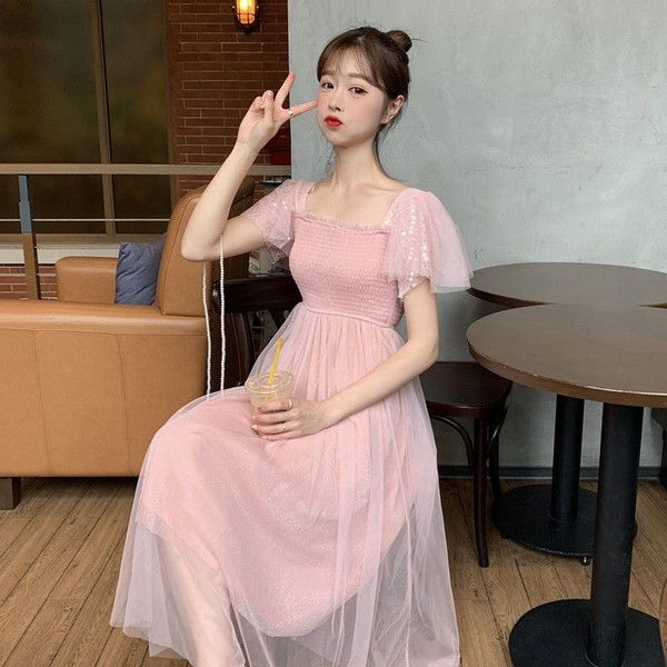 Rochie casual de dama cu maneci scurte in doua culori