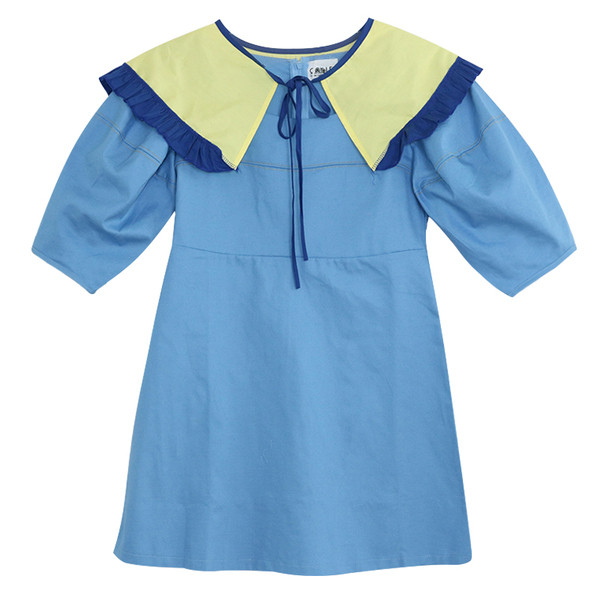 Rochie scurta casual de dama de culoare albastra