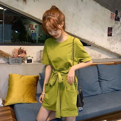 Rochie casual de dama de culoare verde