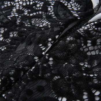 Rochie eleganta de dama cu bretele late si dantela de culoare neagra