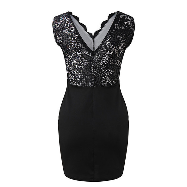 Rochie eleganta de dama cu bretele late si dantela de culoare neagra