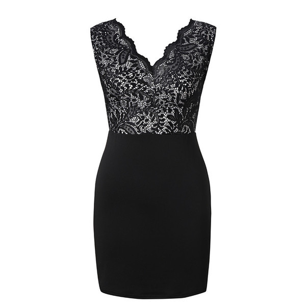 Rochie eleganta de dama cu bretele late si dantela de culoare neagra