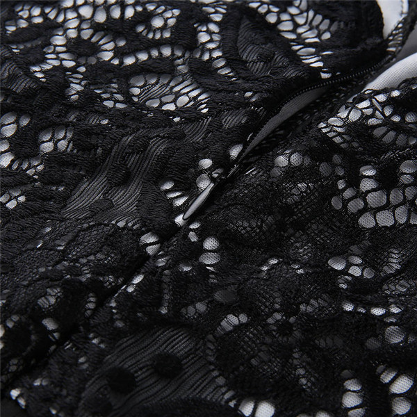 Rochie eleganta de dama cu bretele late si dantela de culoare neagra