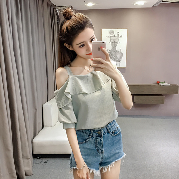 Bluza de dama actuala in patru culori cu maneci 3/4