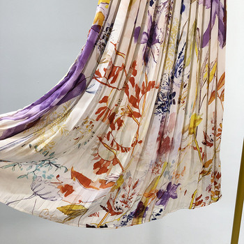 Hosszú női szoknya elasztikus derékkal - széles modell